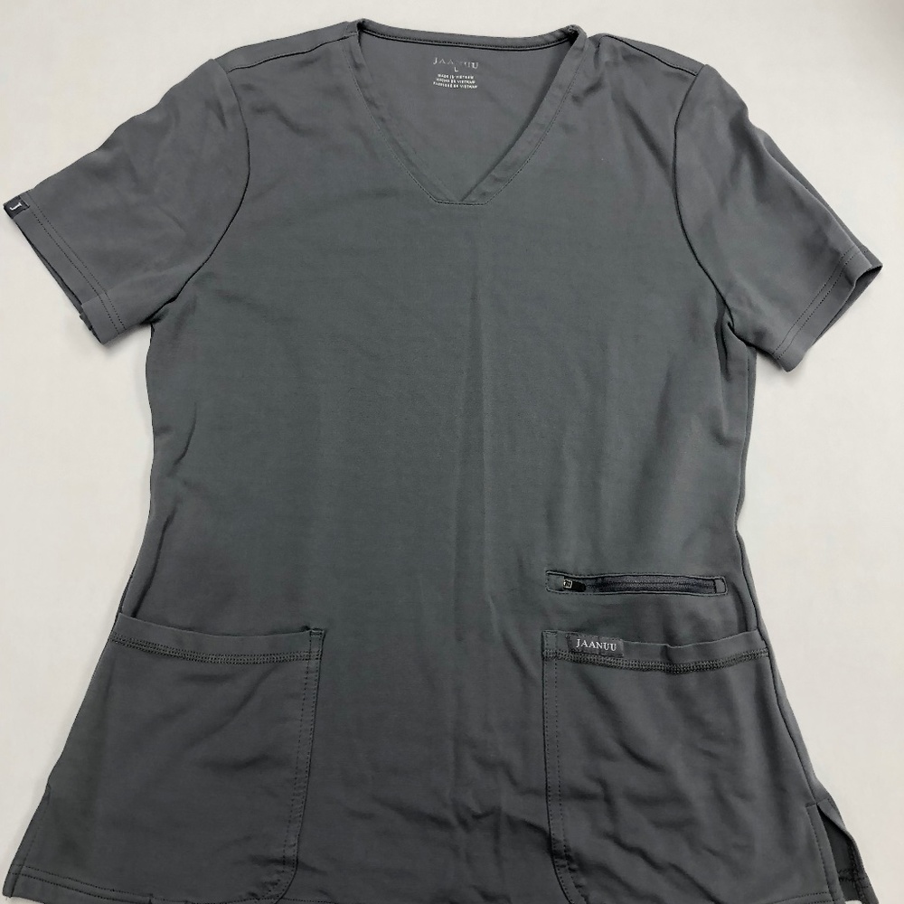 Jaanuu grey v-neck scrub top Style #J96202
